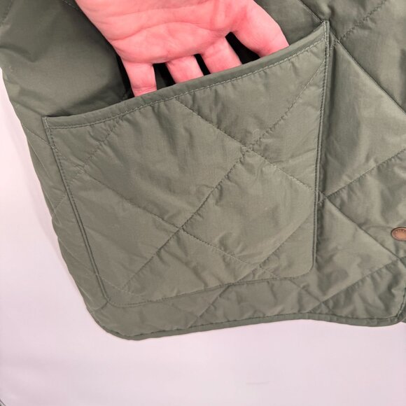 Duluth Trading Co Golden Harvest Quilted Vest‎ Womens Large Green Nylon Pockets - Picture 4 of 7